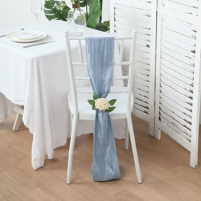 Transform Your Event with Dusty Blue Chair Sashes Transform Your Event with Dusty Blue Chair Sashes