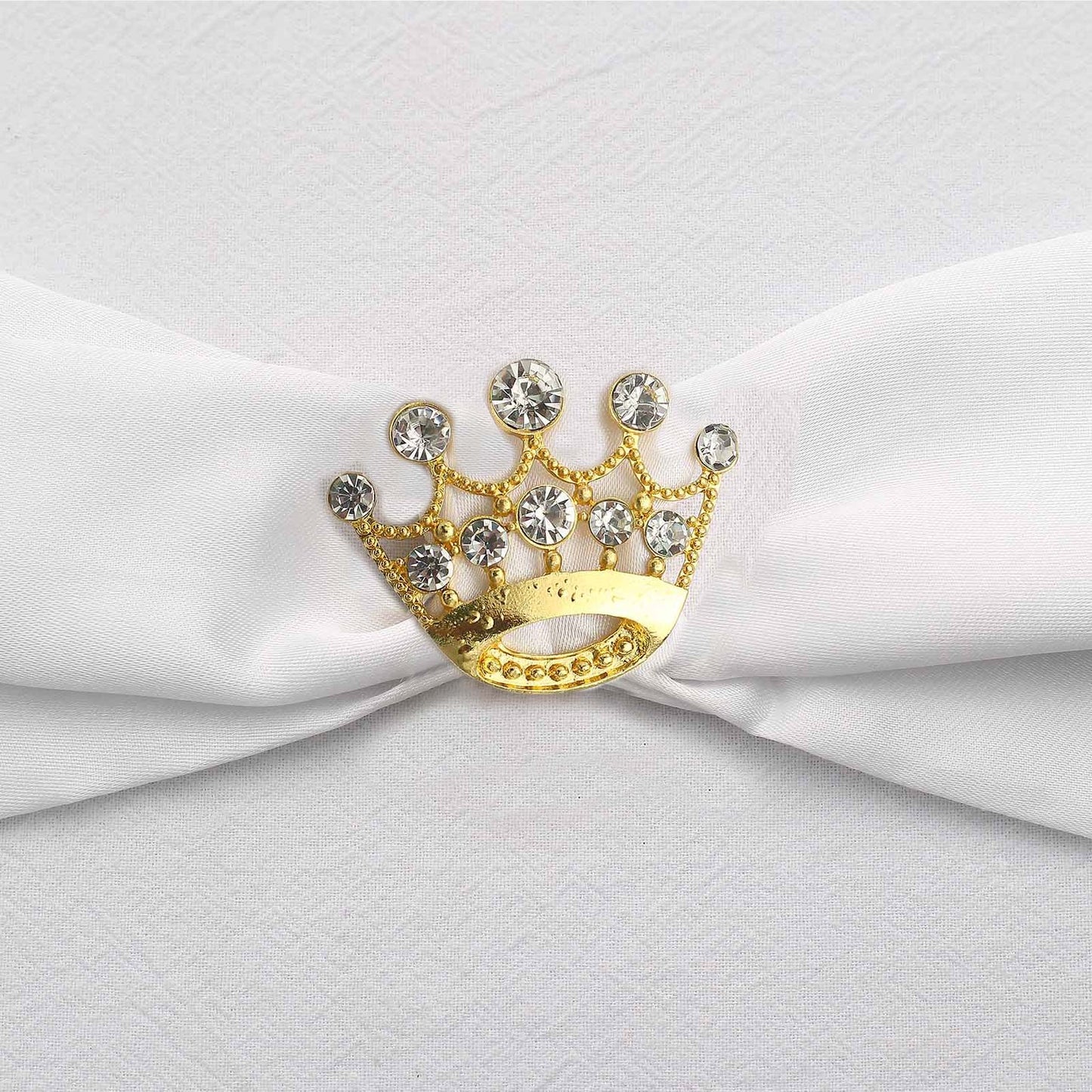 2 Inch Gold Metal Diamond Tiara Sash Band