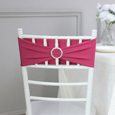 Elevate Your Event with Fuchsia Spandex Stretch Chair Sashes Elevate Your Event with Fuchsia Spandex Stretch Chair Sashes