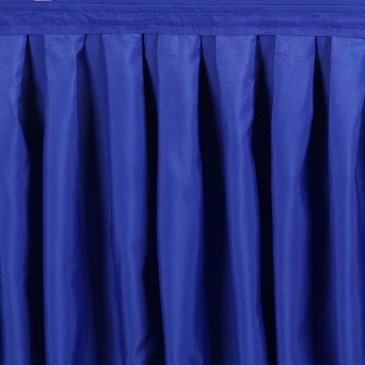 Pleated Polyester Table Skirt In Royal Blue Color 21 Feet#whtbkgd