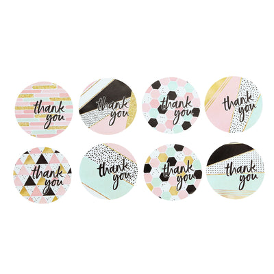 Elegant Black Thank You Stickers Elegant Black Thank You Stickers