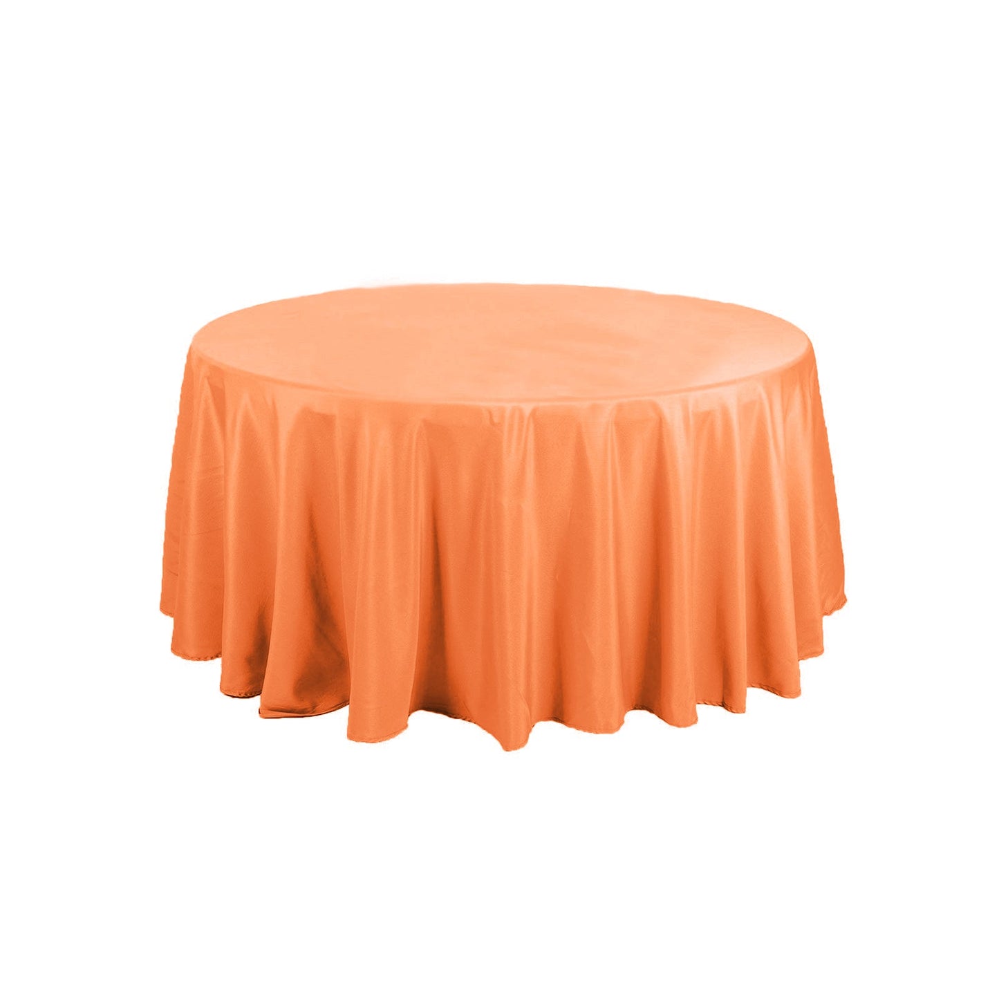 120" orange seamless round tablecloth
