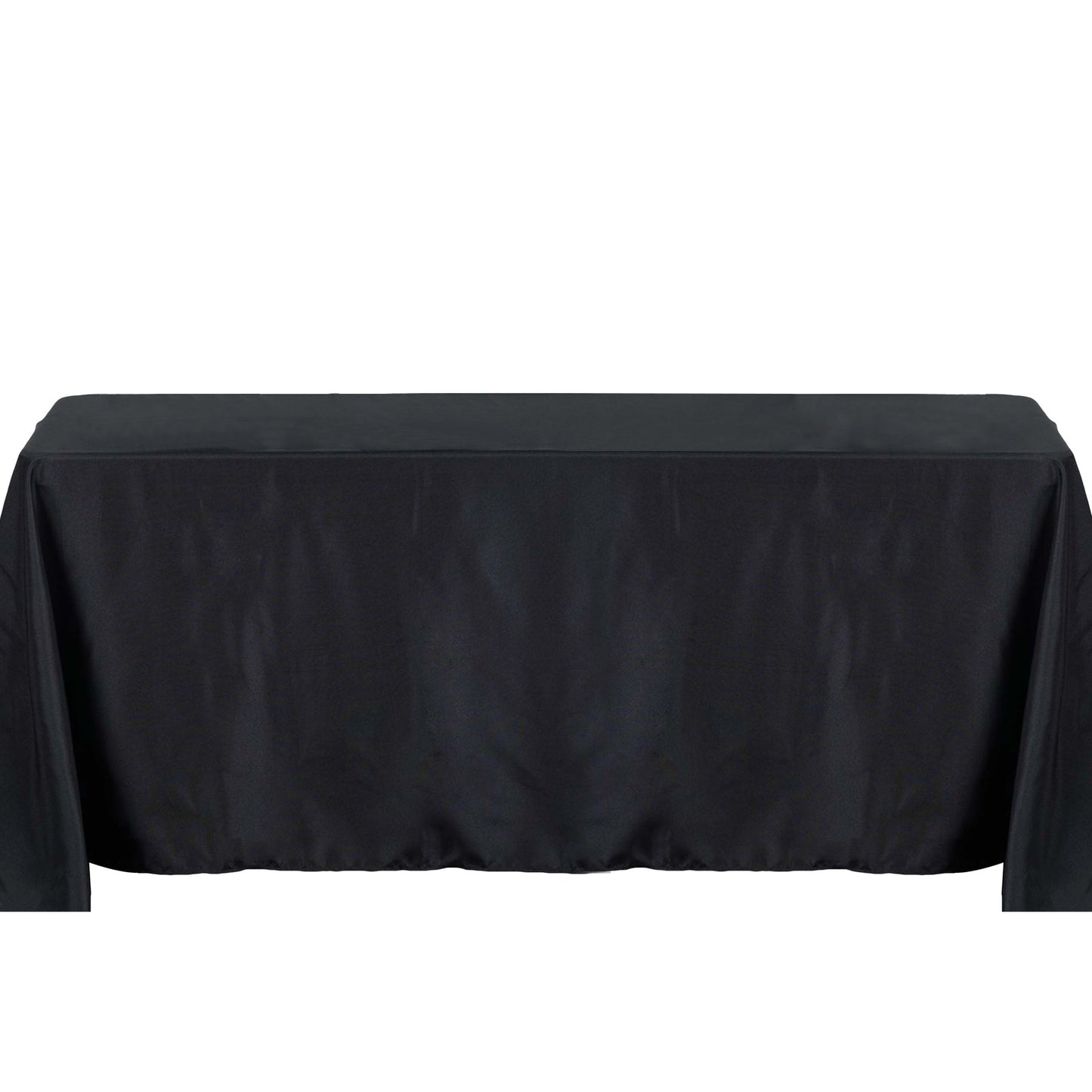 54x96Inch Black Polyester Linen Rectangle Tablecloth