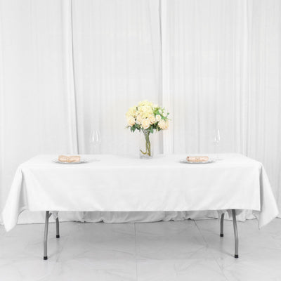 Transform Your Event with a White Seamless Polyester Linen Tablecloth Transform Your Event with a White Seamless Polyester Linen Tablecloth