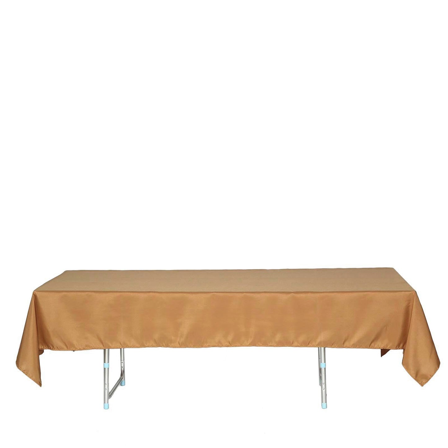60 x 102 inches Gold Polyester Rectangular Tablecloth