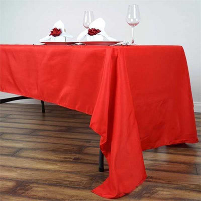 Elevate Your Event with the Red Polyester Tablecloth Elevate Your Event with the Red Polyester Tablecloth