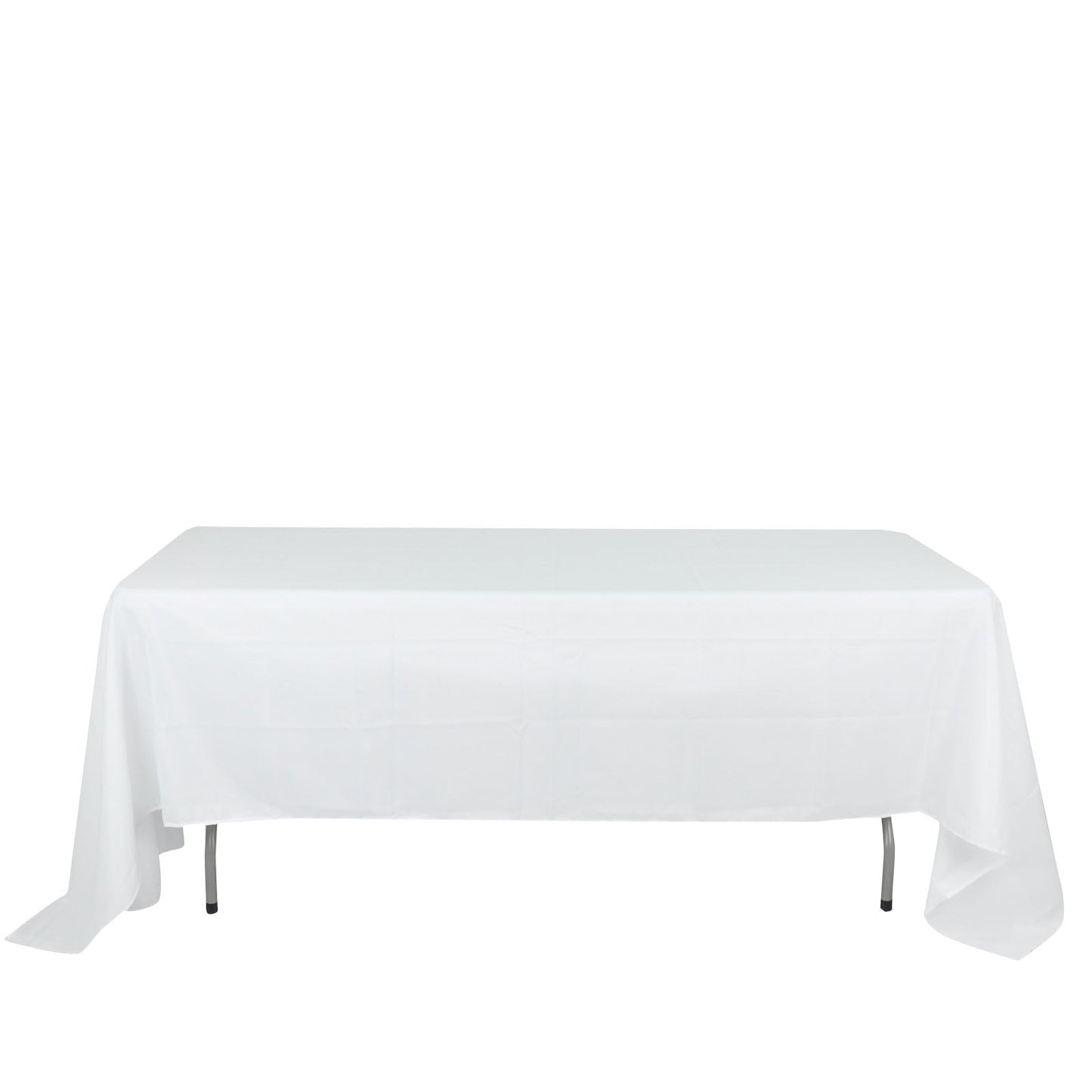 Seamless Polyester Rectangular Tablecloth 60 Inch x 126 Inch In White