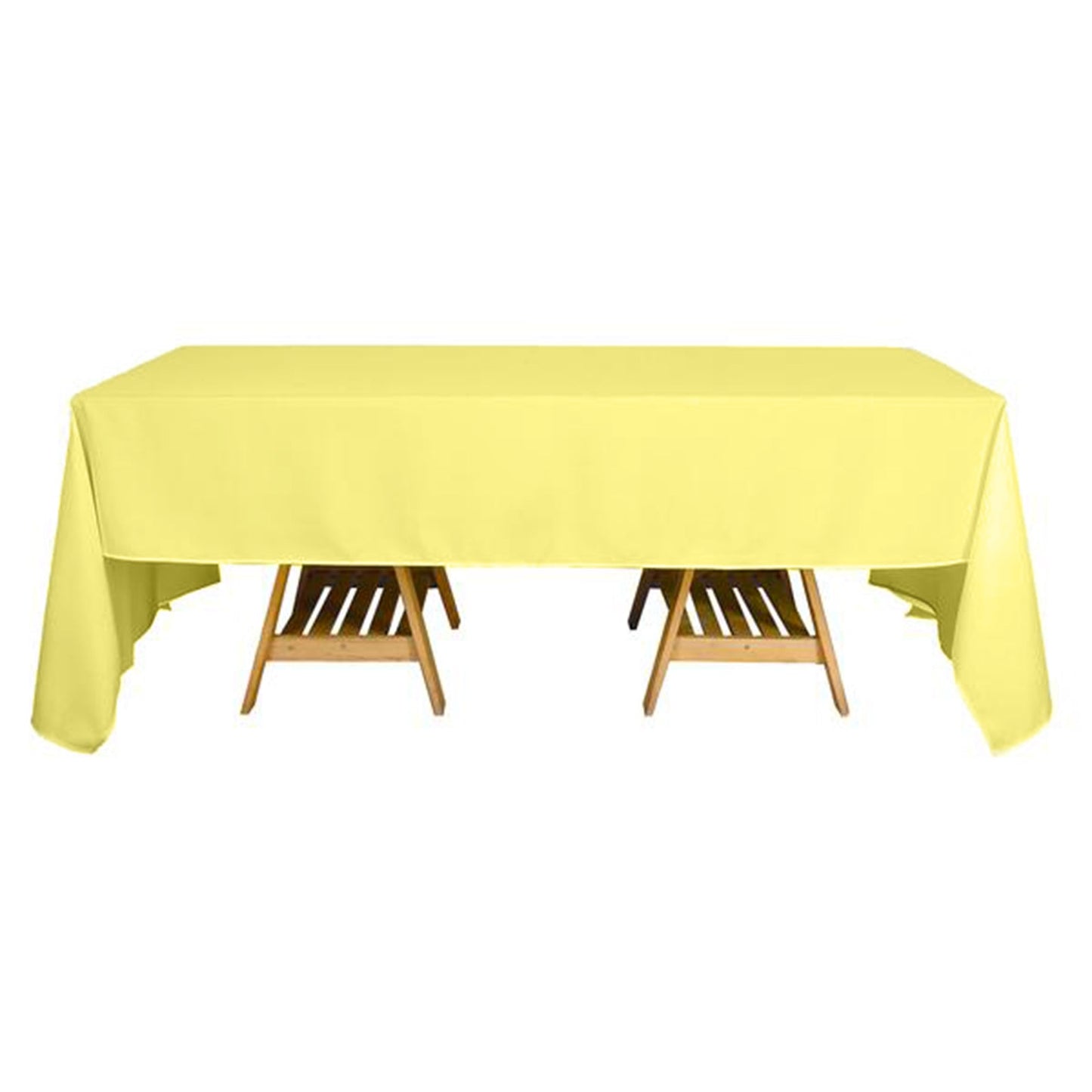 Rectangular Yellow Tablecloth 60 Inch x 126 Inch Polyester Seamless