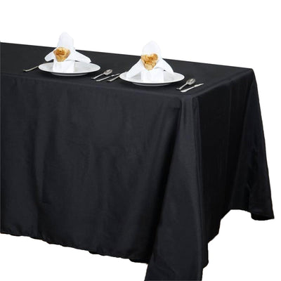 Versatile Design for Every Occasion with the Black Seamless Polyester Tablecloth Versatile Design for Every Occasion with the Black Seamless Polyester Tablecloth