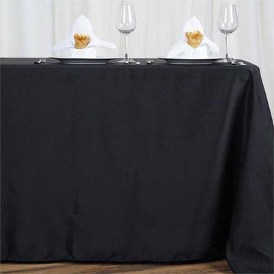 Sophisticated Elegance of the Black Seamless Polyester Tablecloth Sophisticated Elegance of the Black Seamless Polyester Tablecloth