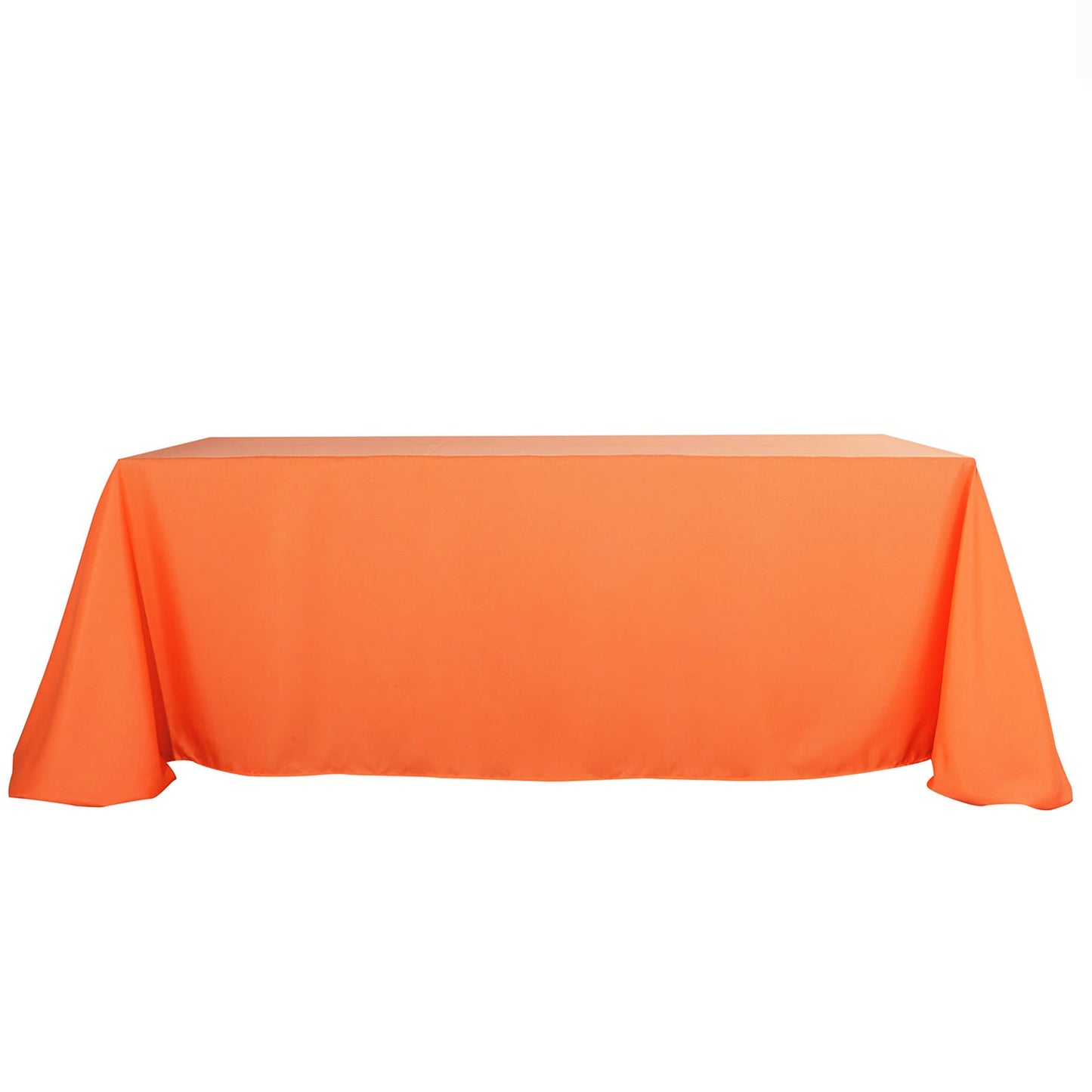 Polyester Tablecloth 90 Inch x 156 Inch Rectangular In Orange