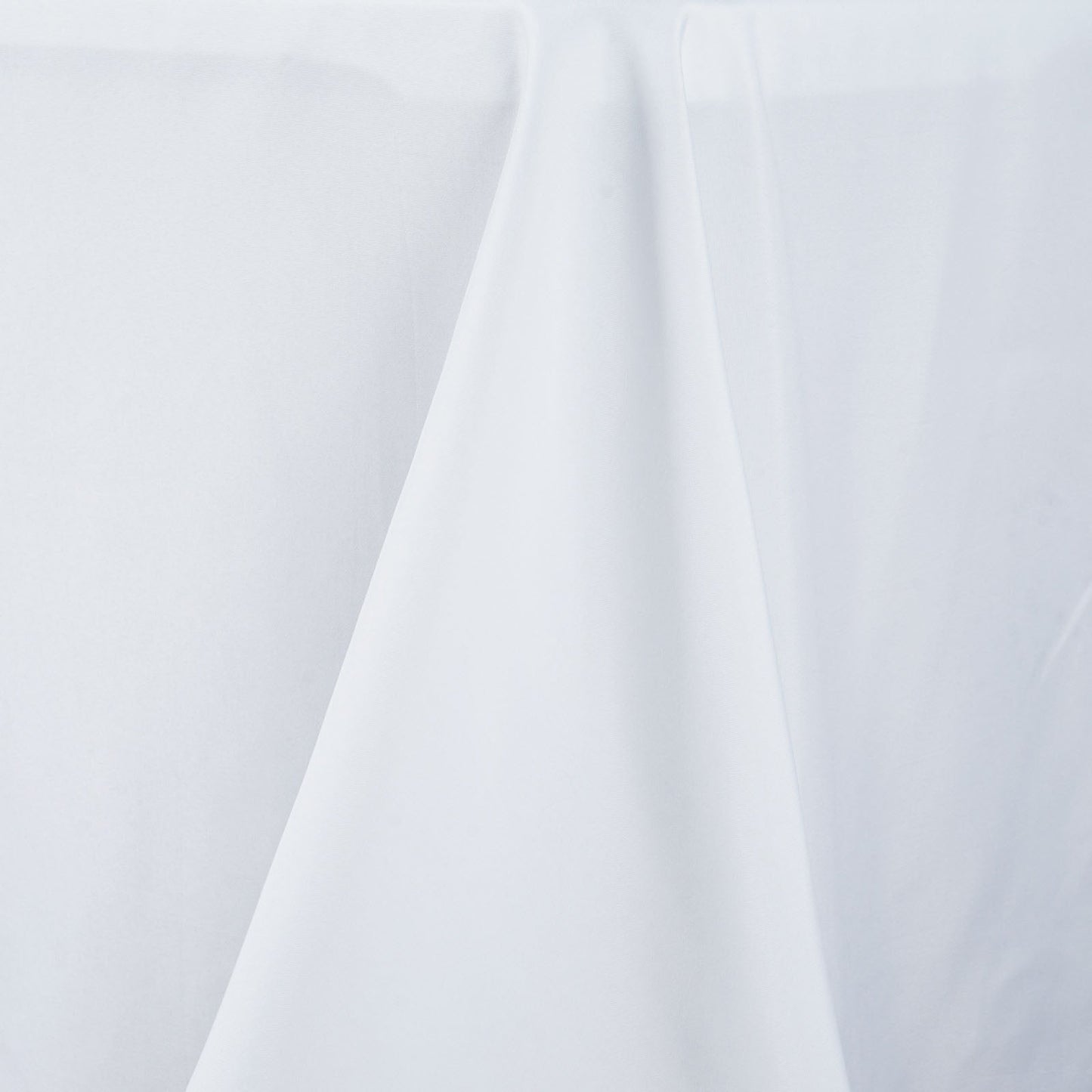 90 Inch x 156 Inch Rectangular Seamless Tablecloth In White 190 GSM Premium Polyester#whtbkgd