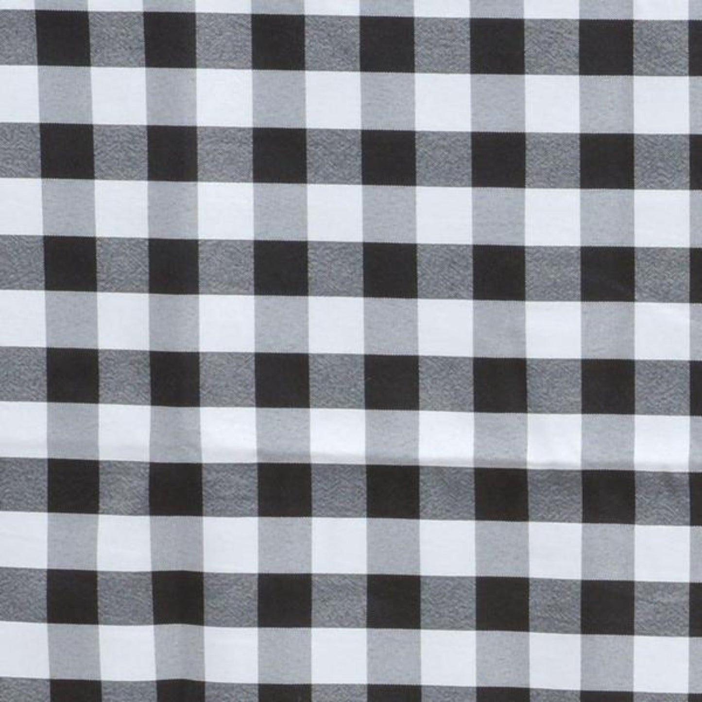 Round Buffalo Plaid Tablecloths 90 Inch In White & Black Checkered Polyester#whtbkgd