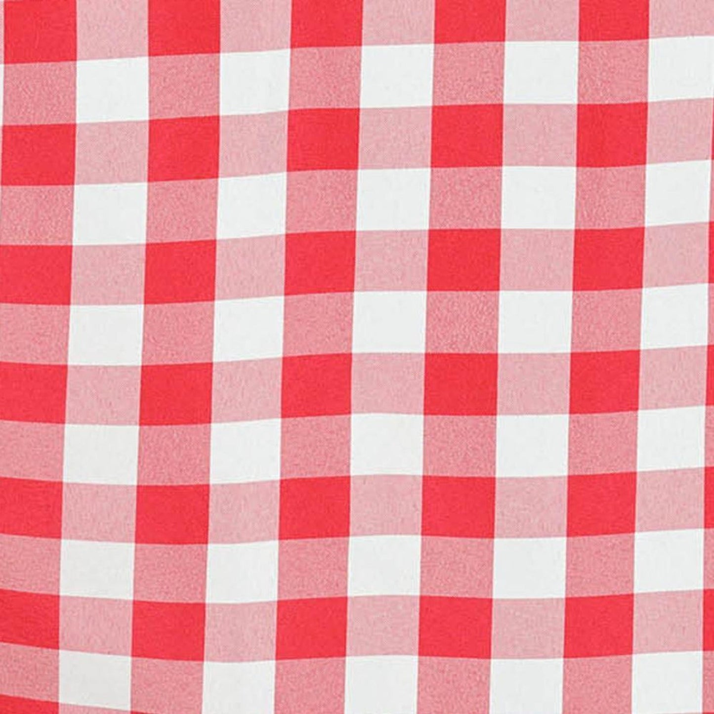 White & Red Checkered Buffalo Plaid Polyester Tablecloth 90 Inch Round#whtbkgd