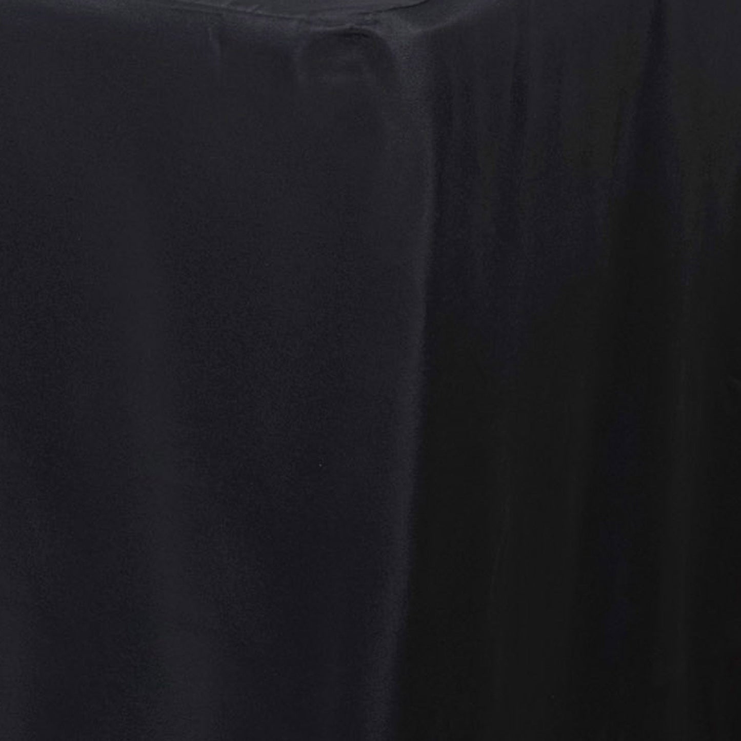 Rectangular 6 Feet Fitted Black Polyester Table Cover#whtbkgd