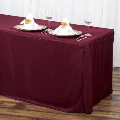 Elegant Design of the Burgundy Fitted Tablecloth Elegant Design of the Burgundy Fitted Tablecloth