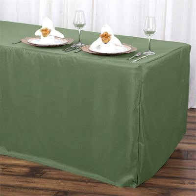 Sophisticated Elegance with Olive Green Fitted Tablecloth Sophisticated Elegance with Olive Green Fitted Tablecloth