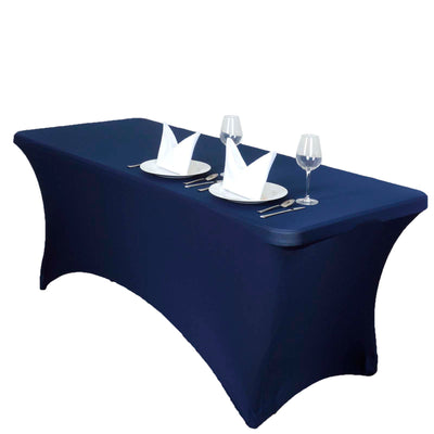 Versatile Use of the Navy Blue Stretch Spandex Tablecloth Versatile Use of the Navy Blue Stretch Spandex Tablecloth