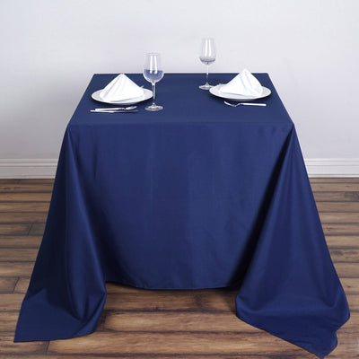 Elevate Your Event with Navy Blue Polyester Tablecloth Elevate Your Event with Navy Blue Polyester Tablecloth