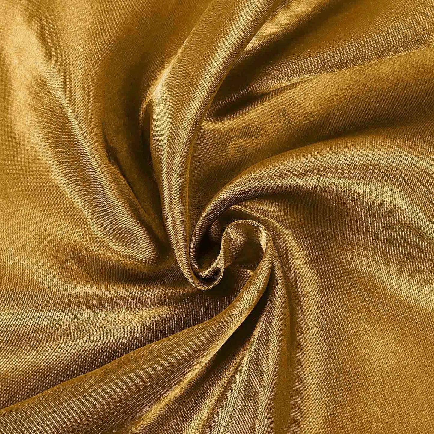 Gold satin rectangular tablecloth, 90"x156" size.