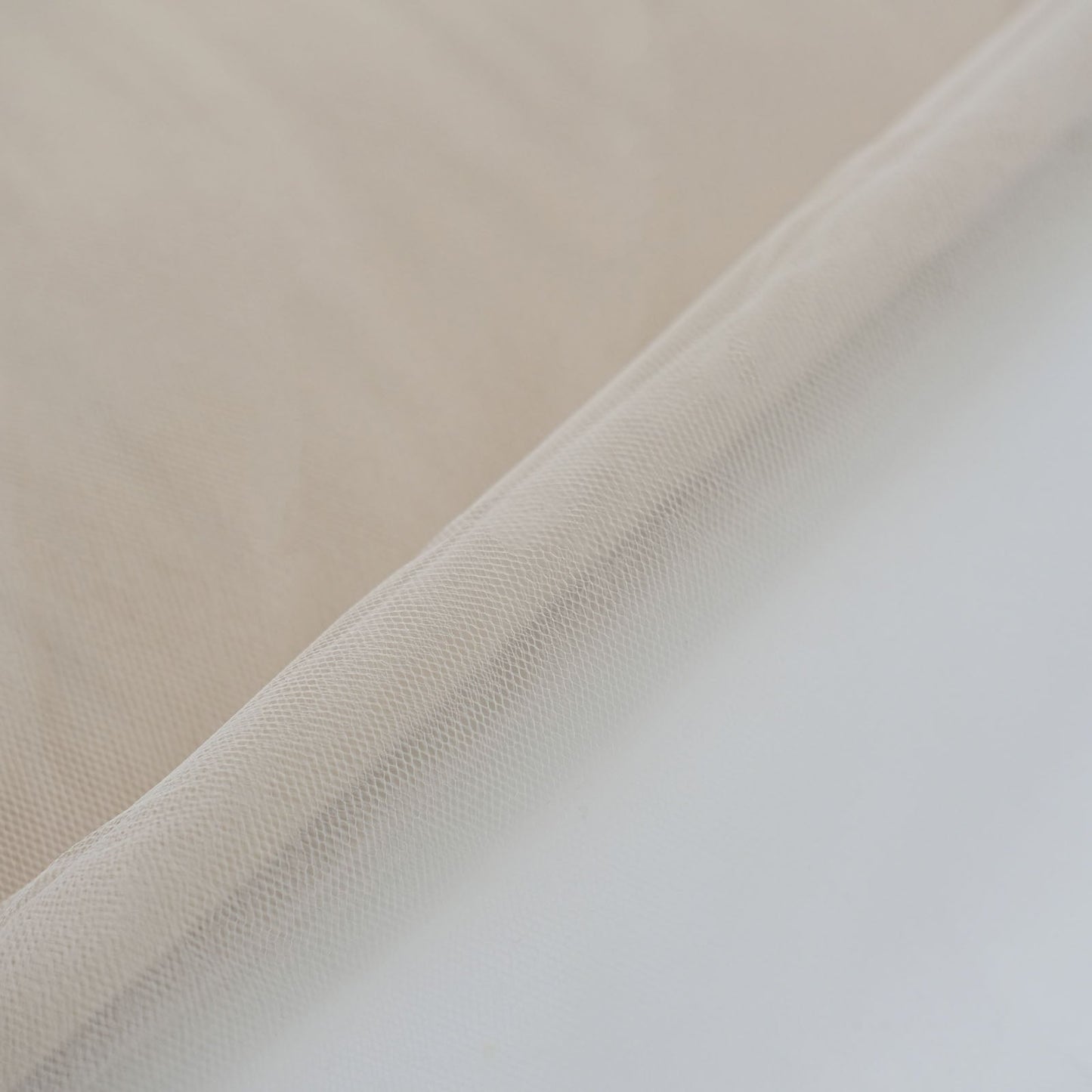 Beige Colored 54 Inch x 40 Yards Tulle Sheer Fabric Roll