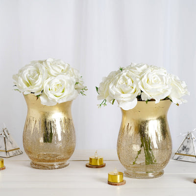 Timeless Elegance of Gold Crackle Glass Timeless Elegance of Gold Crackle Glass