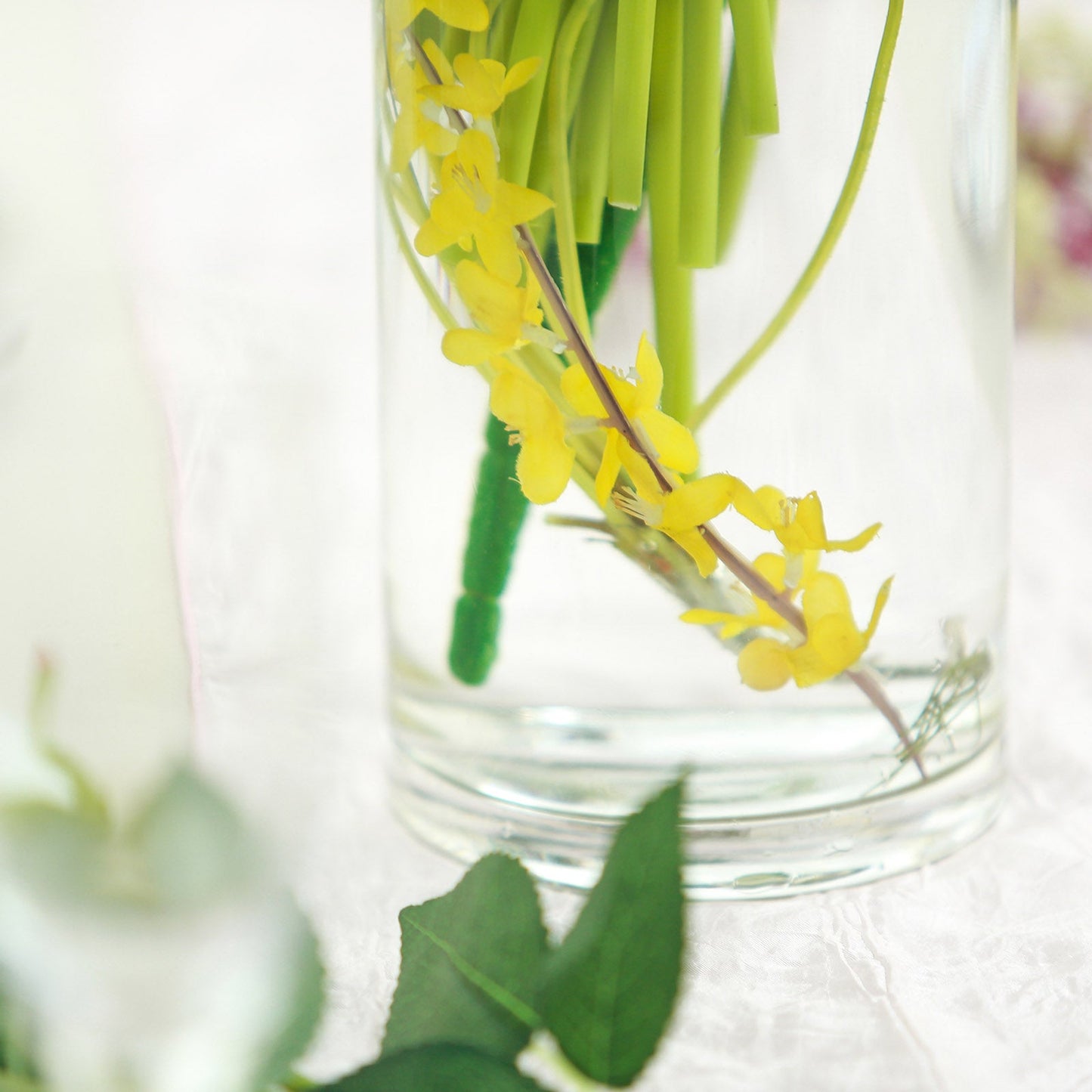 12 Inch Clear Tall Cylinder Round Heavy Duty Flower Glass Vase