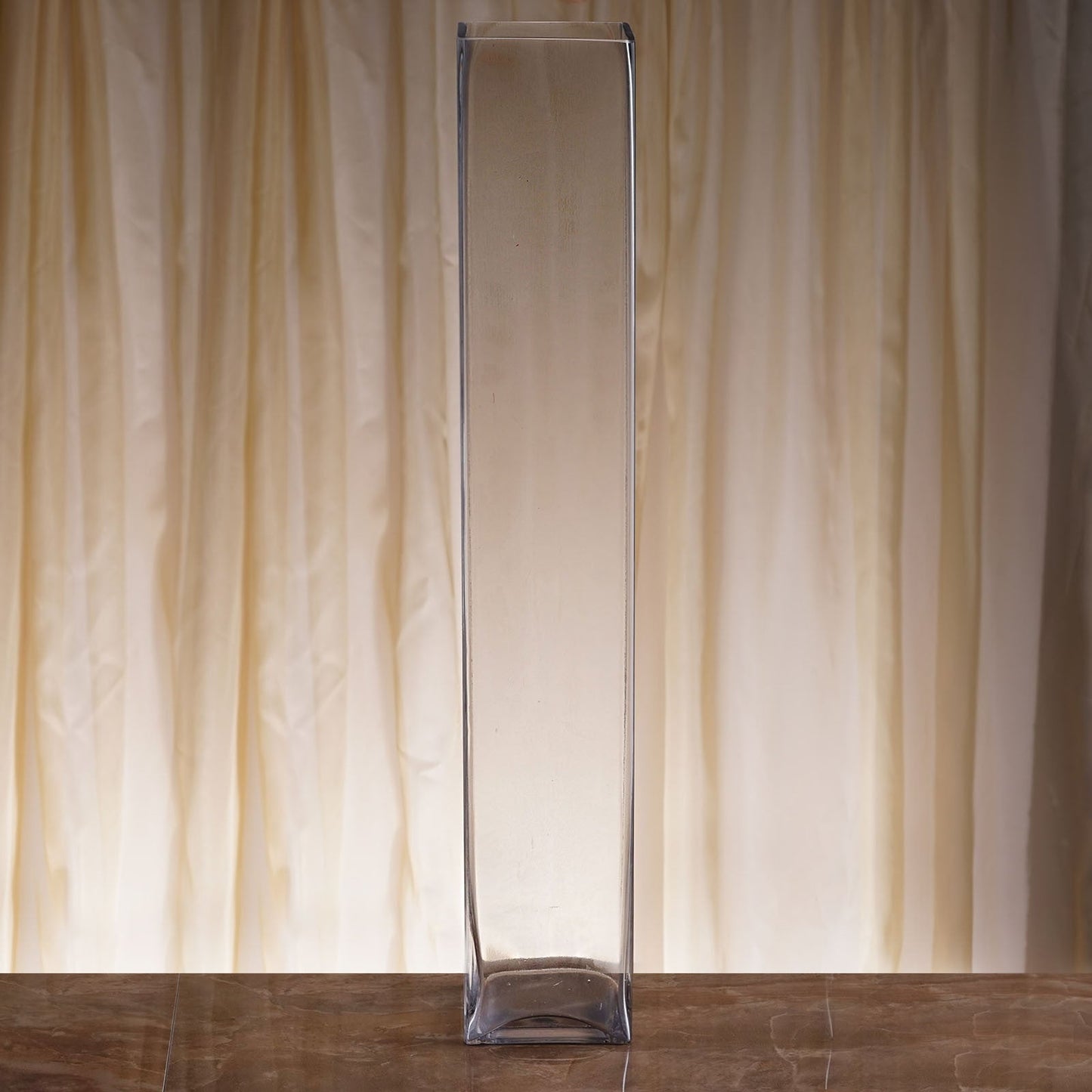 Clear Heavy Duty Glass 24 Inch Square Cylinder Vases 6 Pack