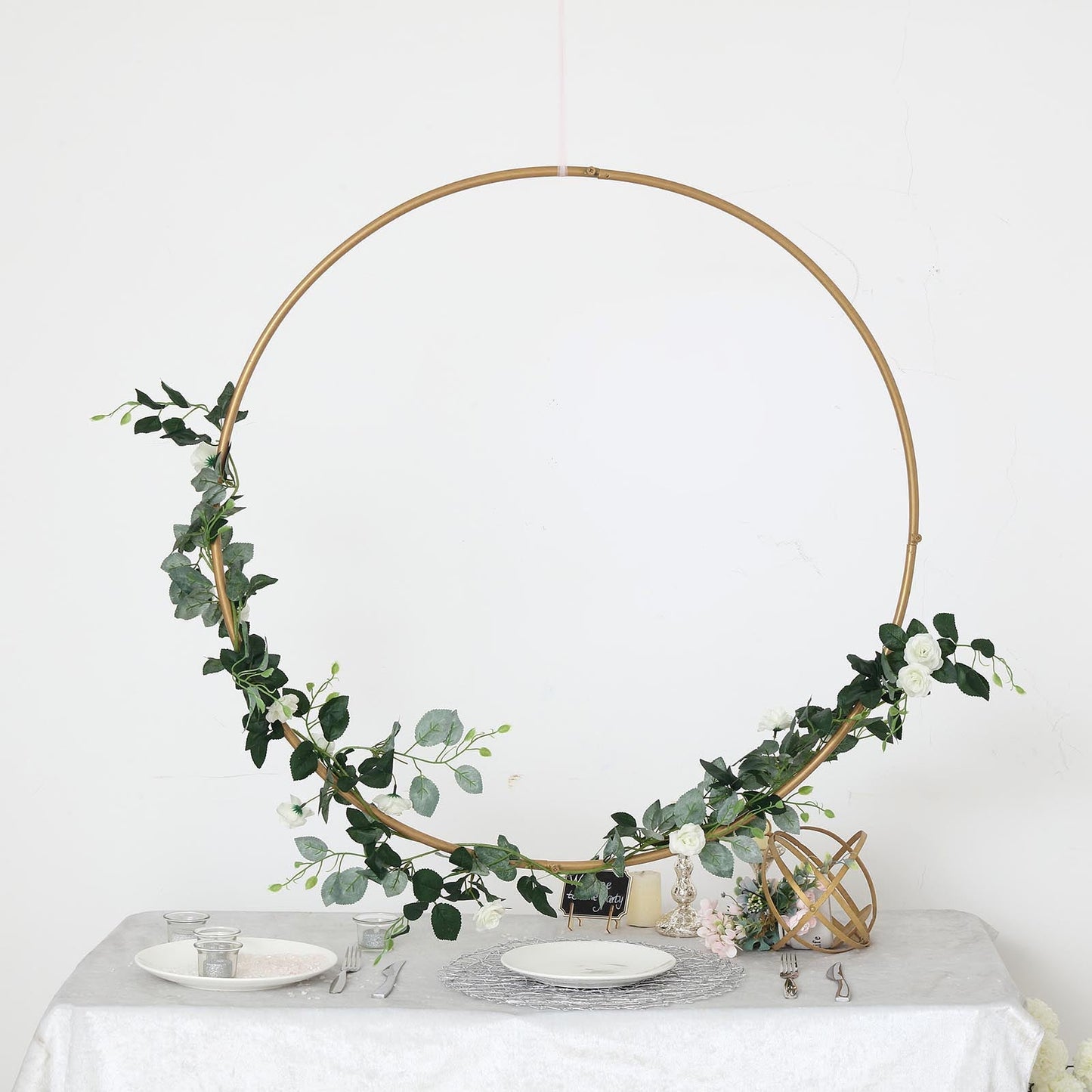 Metal Hoop Wreath, Floral Hoop, Wedding Hoops