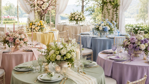 Best Spring Table Linen Colors for Weddings, Brunches, and Banquets