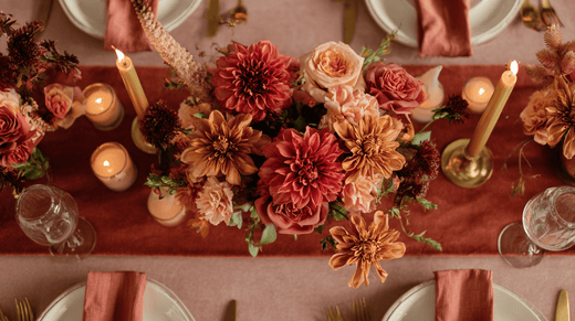 Styling Terracotta and Gold Silk Flowers for Elegant Autumn Decor