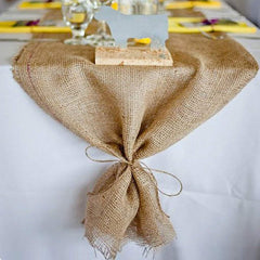 Jute Burlap | Faux Linen & Lace Table Runner