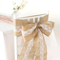 Jute & Faux Burlap Chair Sash