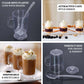 24 Pack | 2oz Clear Disposable Mini Dessert Coffee Cups with Spoons, Plastic Tea Espresso Parfait Cups with Tasting Spoon Set