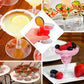 24 Pack | 2oz Crystal Clear Mini Disposable Margarita Glasses With Spoons, Plastic Dessert Appetizer Cup and Spoon Set