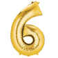 35" Gold Letter and Number Balloons, Shiny Metallic Mylar Foil Helium Air Balloons