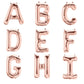 35" Rose Gold Letter and Number Balloons, Shiny Metallic Mylar Foil Helium Air Balloons