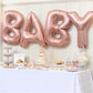 35" Rose Gold Letter and Number Balloons, Shiny Metallic Mylar Foil Helium Air Balloons