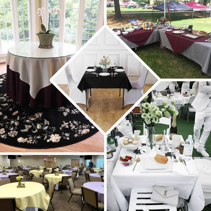 54"x54" Dusty Blue Seamless Premium Polyester Square Tablecloth - 220GSM