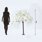 5ft Artificial Cherry Blossom Tree White – Silk Sakura Wishing Tree with Sturdy Metal Base & Realist