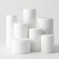 Unscented Pillar Candles – Dripless 2"x3" White Paraffin Wax with Smokeless Cotton Wicks, Clean & Lo