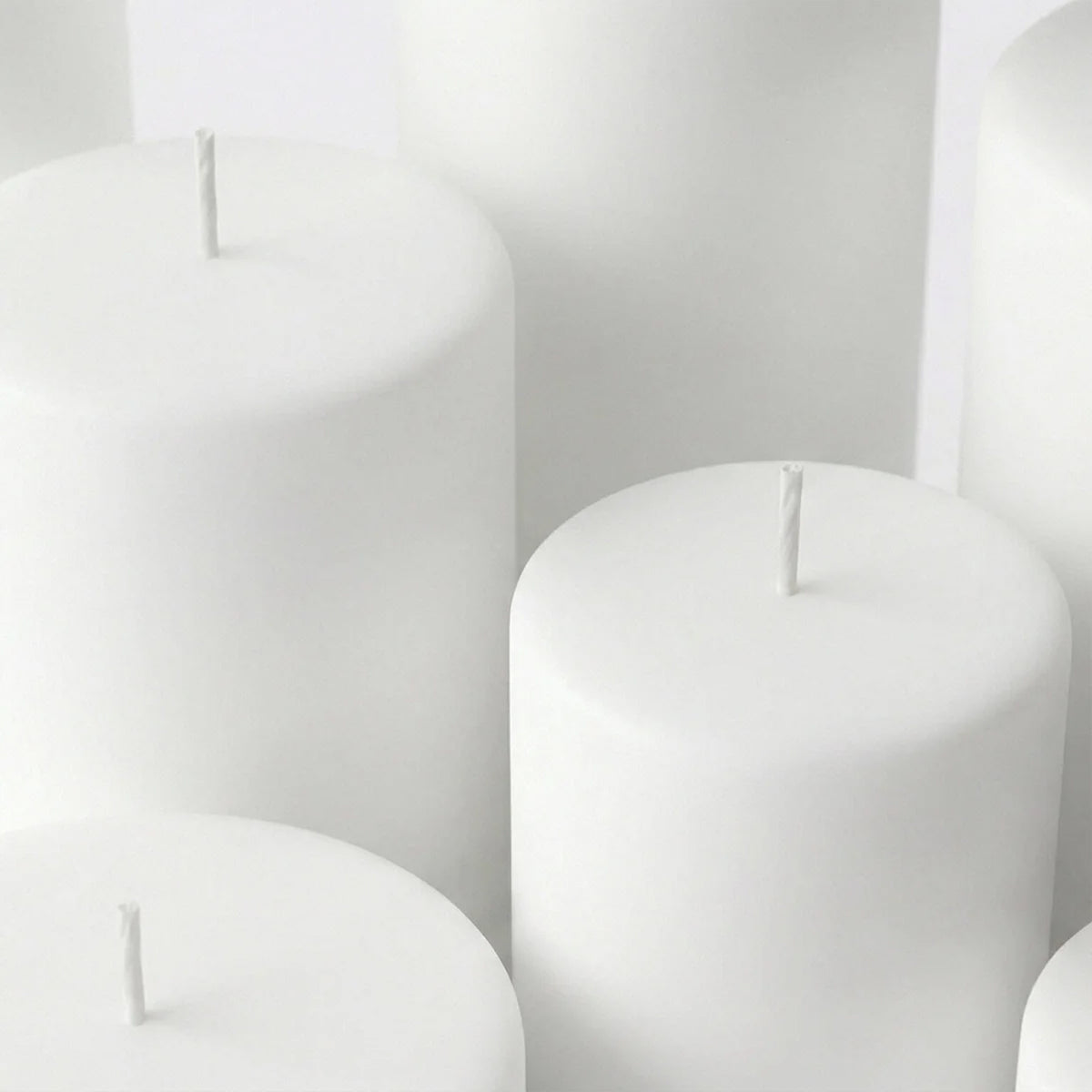 Unscented Pillar Candles – Dripless 2"x3" White Paraffin Wax with Smokeless Cotton Wicks, Clean & Lo