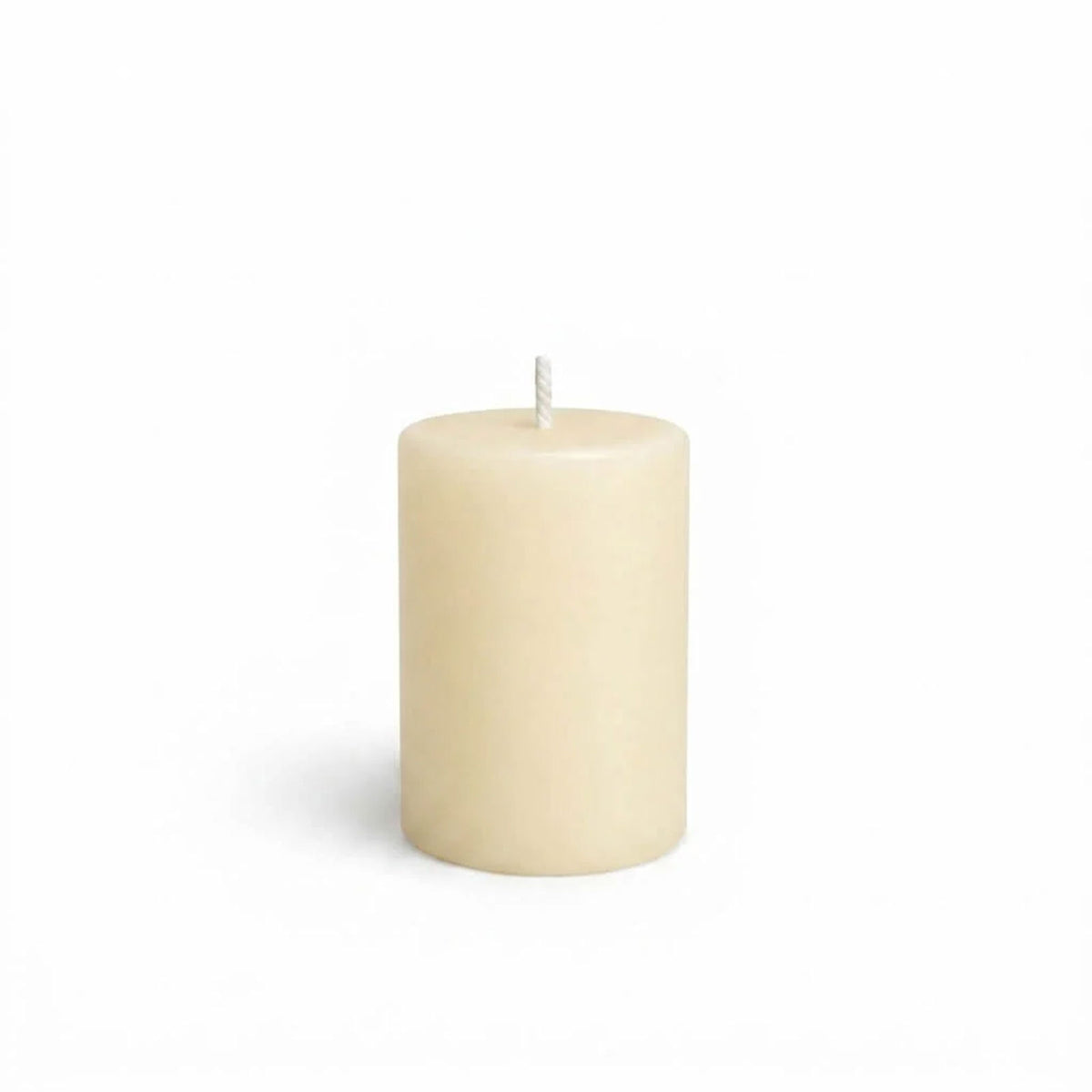 Unscented Pillar Candles – Dripless 2"x3" Ivory Paraffin Wax with Smokeless Cotton Wicks, Clean & Lo