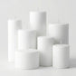 Unscented Pillar Candles – Dripless 2"x6" White Paraffin Wax with Smokeless Cotton Wicks, Clean & Lo