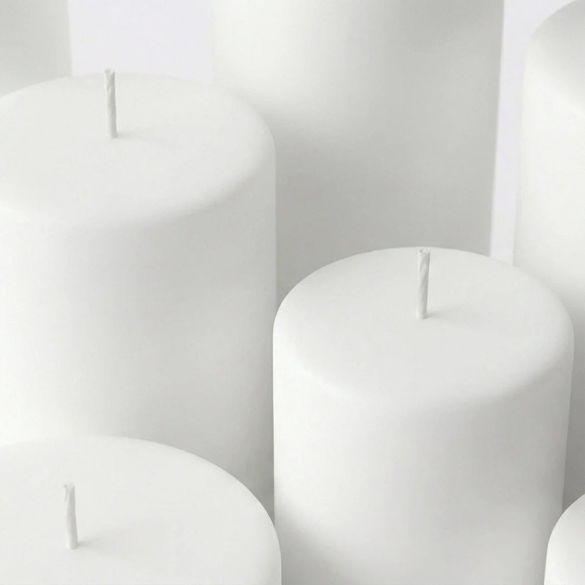 Unscented Pillar Candles – Dripless 2"x6" White Paraffin Wax with Smokeless Cotton Wicks, Clean & Lo