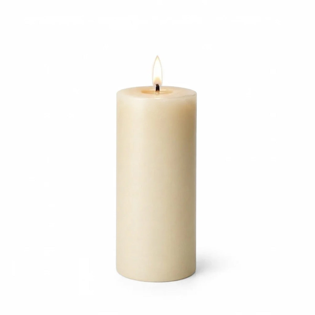 Unscented Pillar Candles – Dripless 2"x6" Ivory Paraffin Wax with Smokeless Cotton Wicks, Clean & Lo