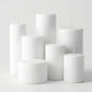 Unscented Pillar Candles – Dripless 2"x9" White Paraffin Wax with Smokeless Cotton Wicks, Clean & Lo