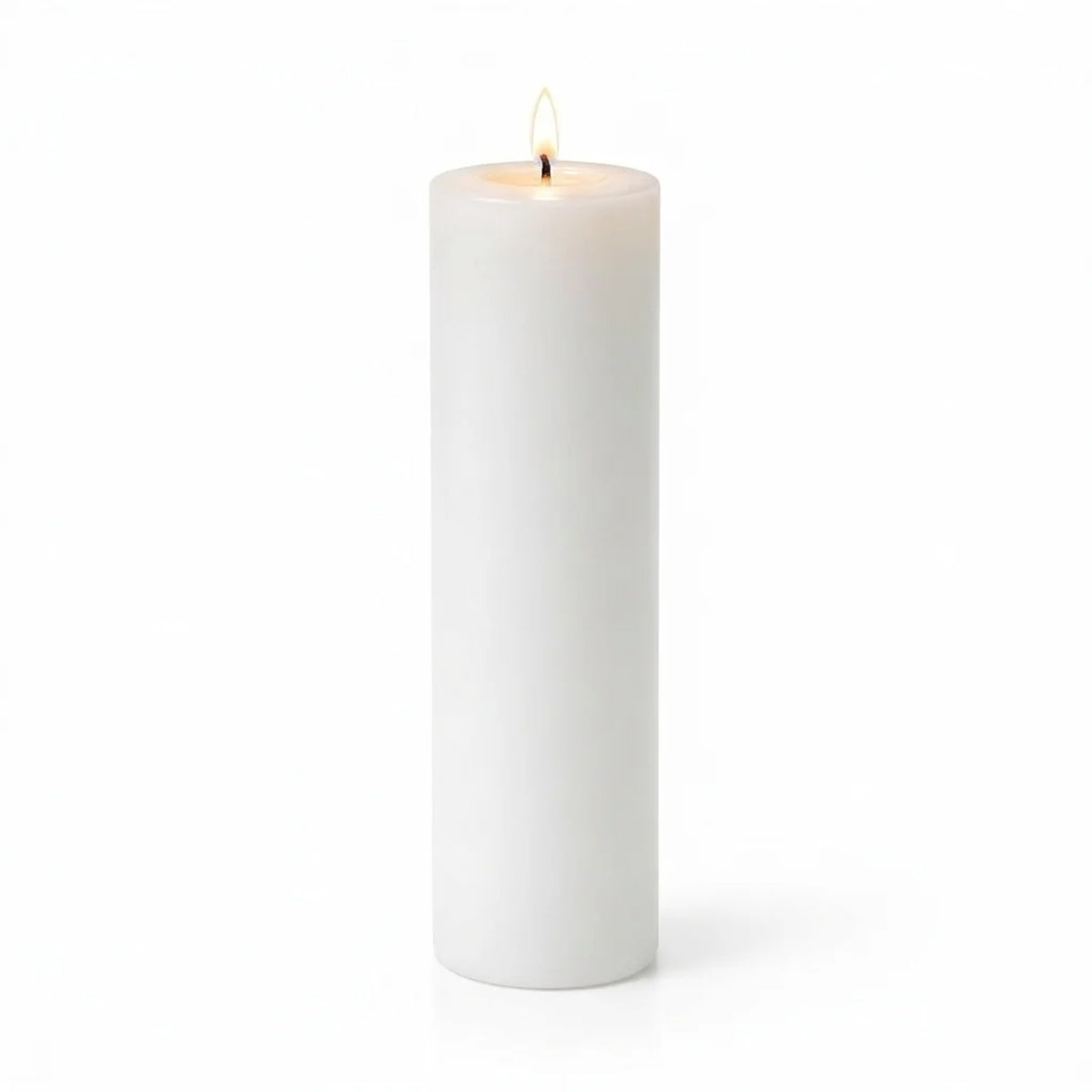 Unscented Pillar Candles – Dripless 2"x9" White Paraffin Wax with Smokeless Cotton Wicks, Clean & Lo