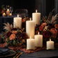 Unscented Pillar Candles – Dripless 2"x3" Light Ivory Paraffin Wax with Smokeless Cotton Wicks, Clea
