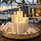 Unscented Pillar Candles – Dripless 2"x3" Light Ivory Paraffin Wax with Smokeless Cotton Wicks, Clea